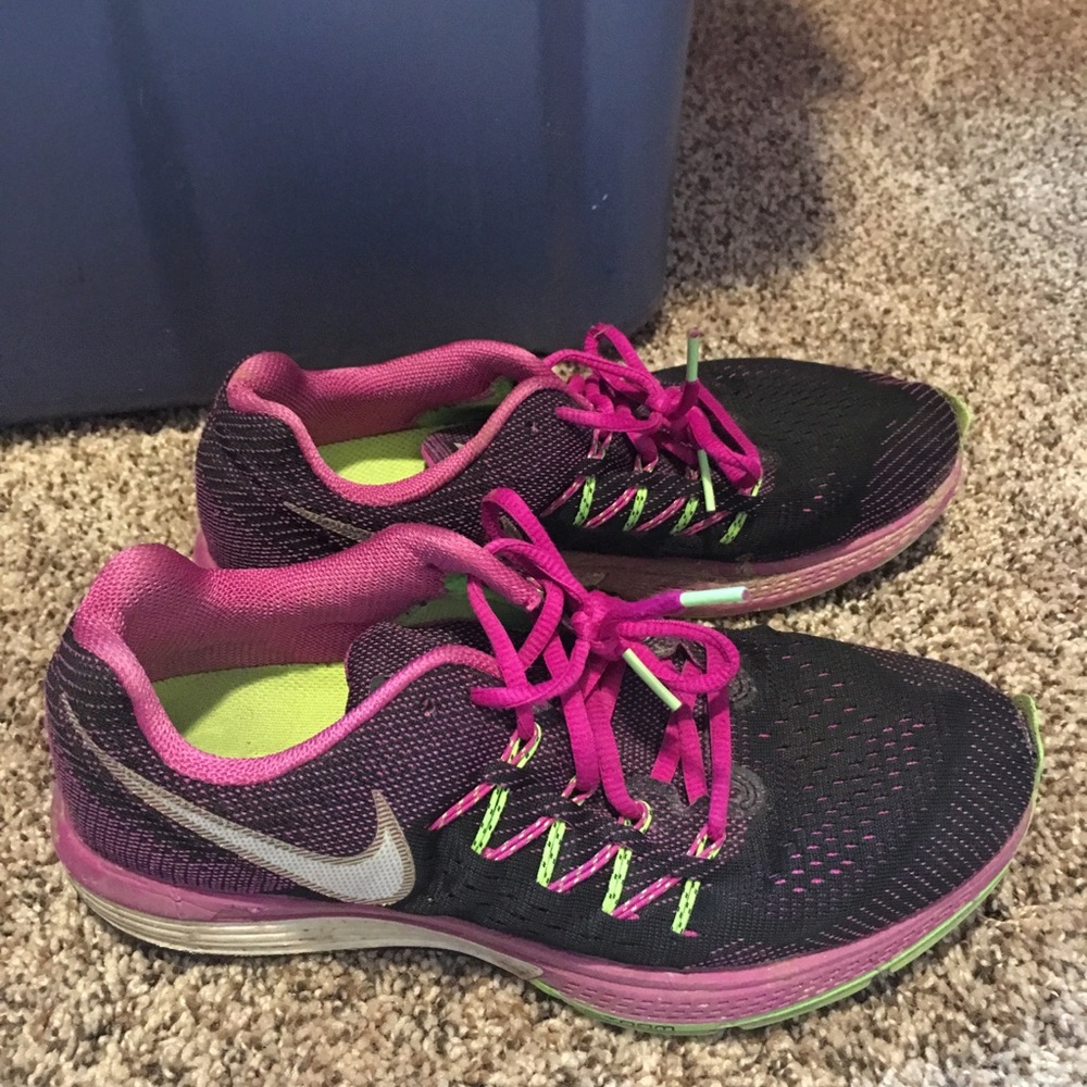 Slightly worn sneakers